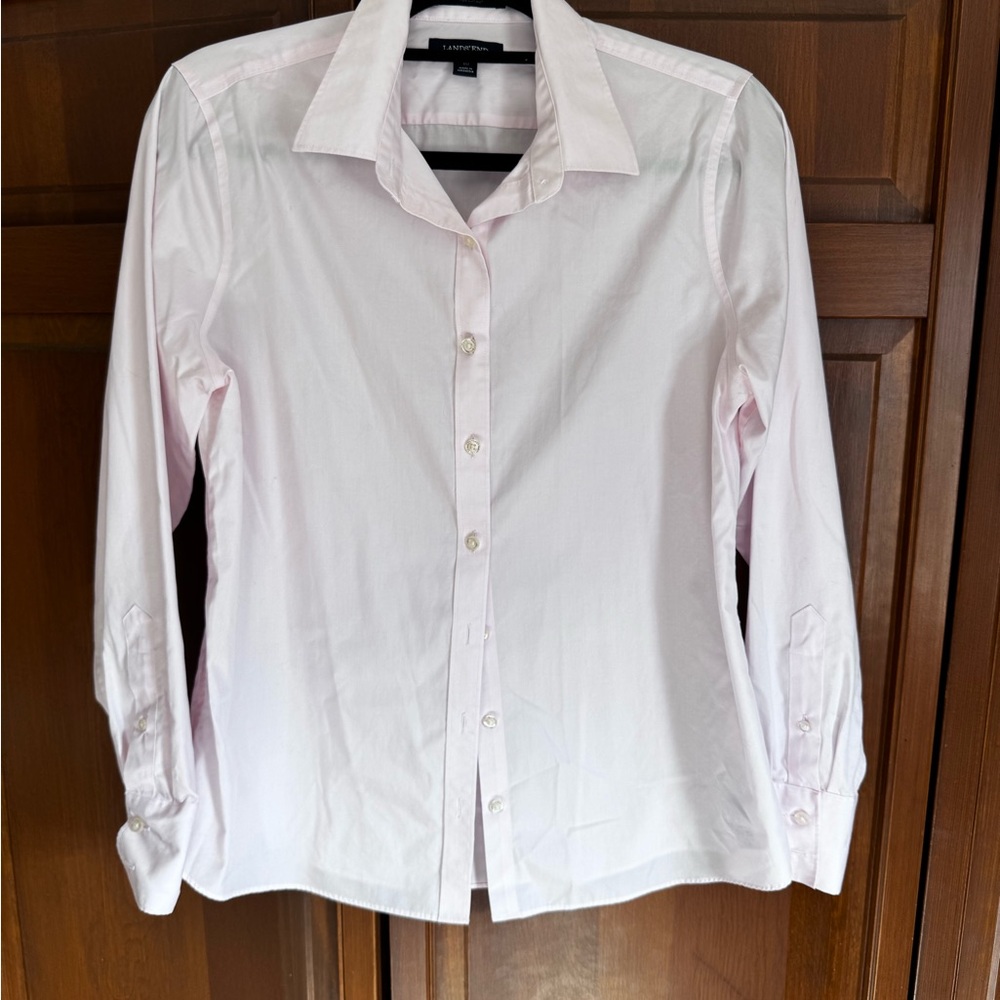 Lands' End Light Pink Button-Up Shirt